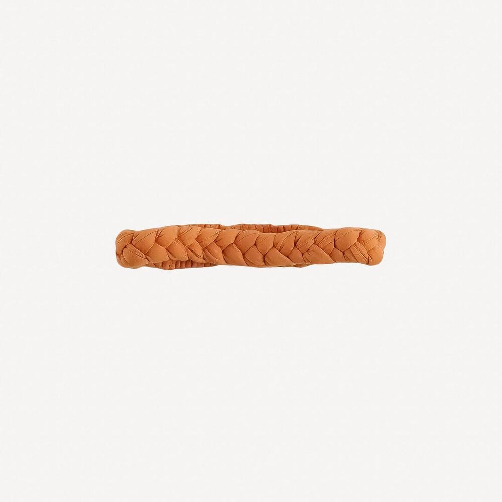NWT Kate Quinn Sunset Orange Modal Skinny Braided Headband L Large